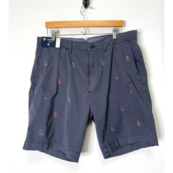 Cremieux Mens Embroidery Madison 9' Inseam Size 38 Dog Print Tchok Print NEW - Picture 1 of 8
